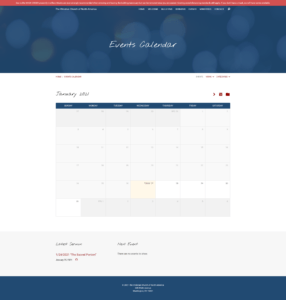 CCNA Website Event Calendar